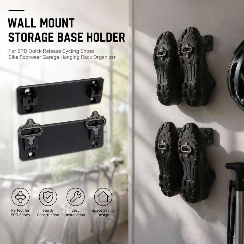 Cycling Gear Wall Hanger - Dudukan Penyimpanan Dinding Untuk Sepatu Sepeda