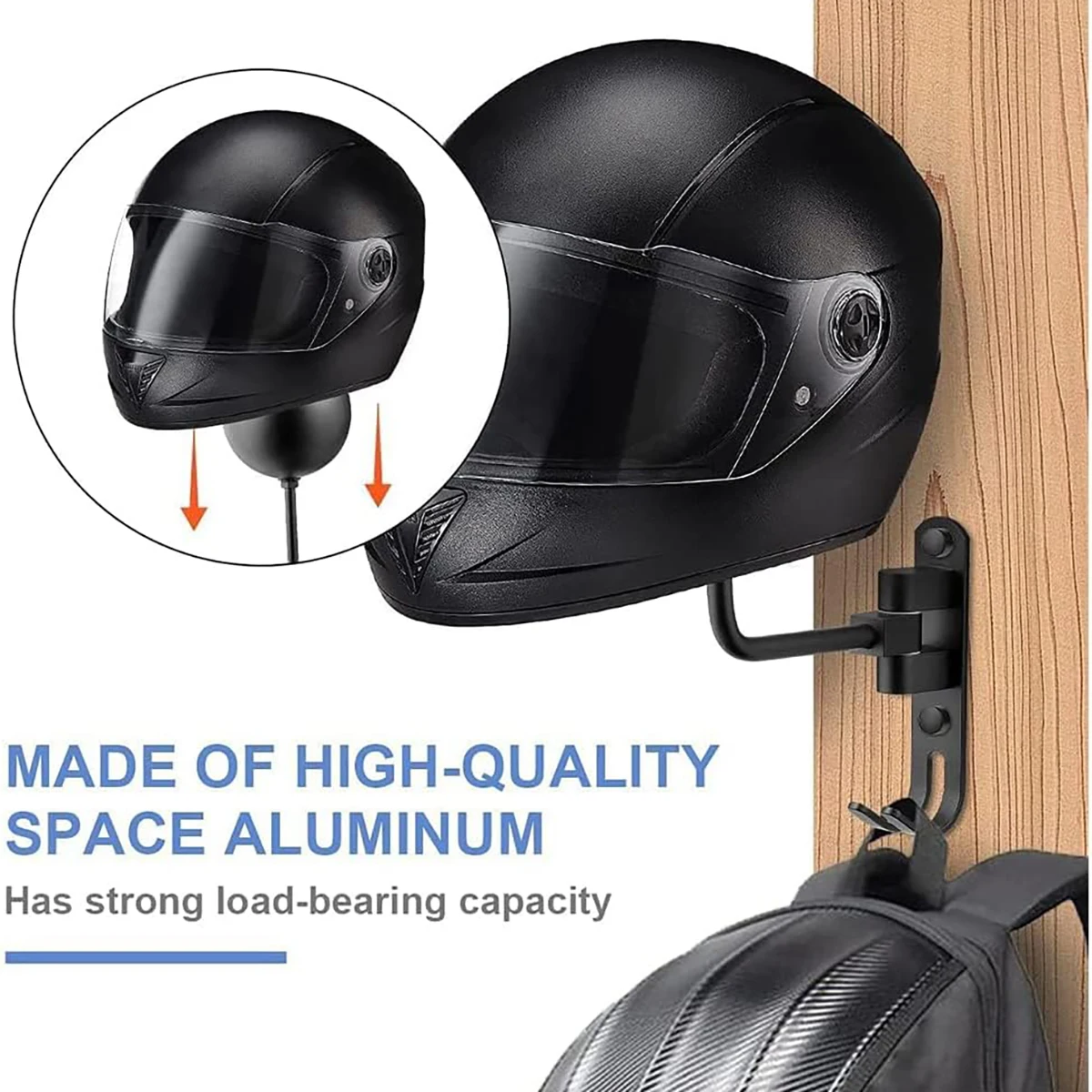 Cycling Gear Wall Hanger - Rak Helm Sepeda Motor Tempat Helm