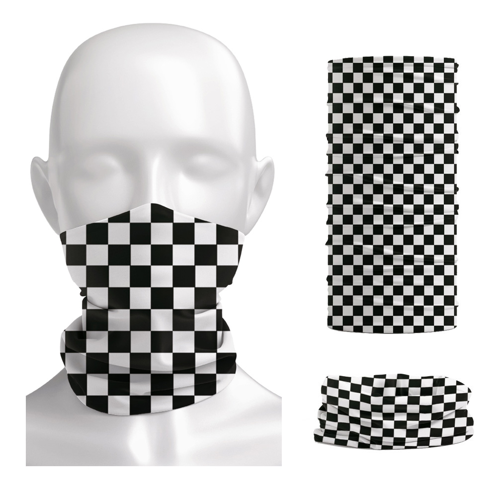 Cycling Gear For Men - Bandana motif kotak-kotak, Bandana penghangat leher,