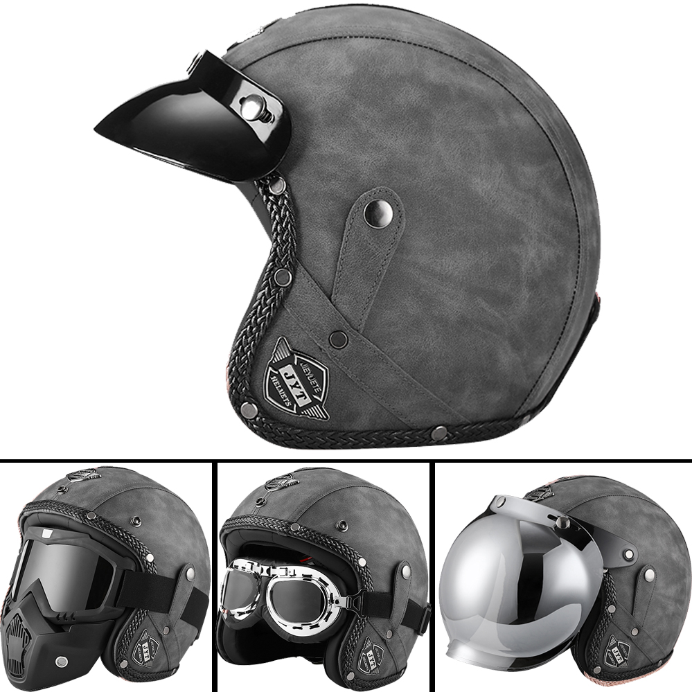 DOT 3/4 helm sepeda motor Retr - Vintage Cycling Gear ulasan dan harga