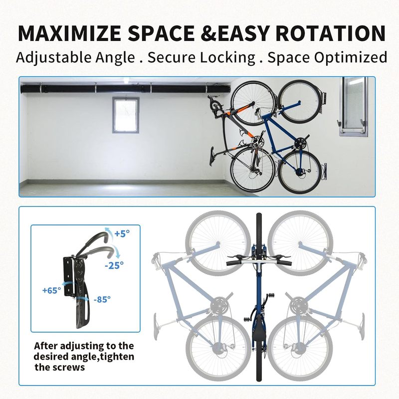 Rak Dinding Sepeda Putar 66LBS - Cycling Gear Wall Hanger ulasan dan harga