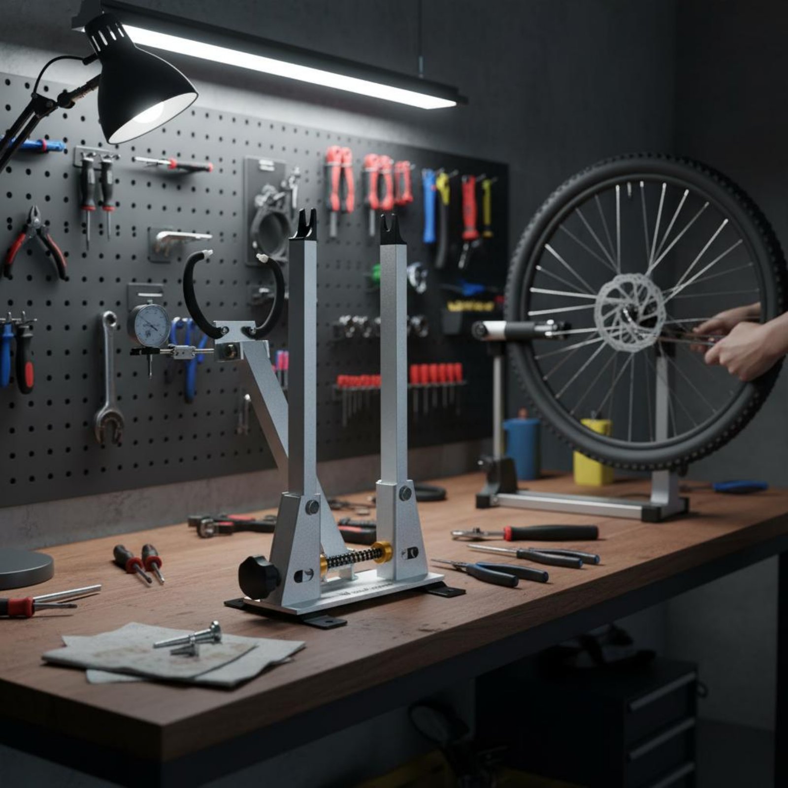 Stand Penyelarasan Roda Sepeda - Cycling Gear Stand ulasan dan harga